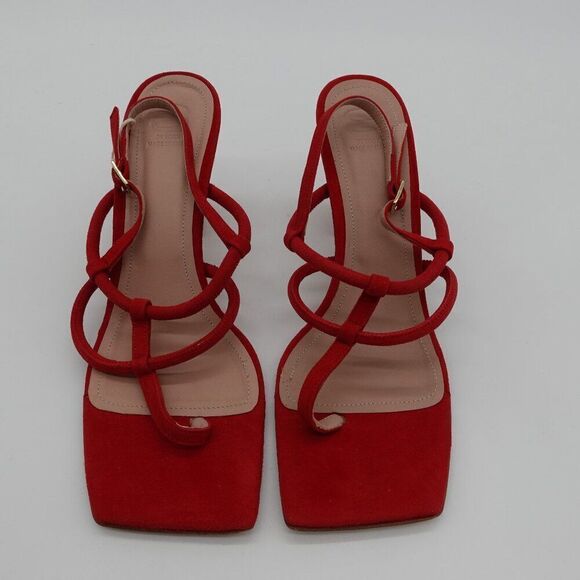 Designer 8 By YOOX Red Sueded heels, BNIB! - Picture 1 of 5